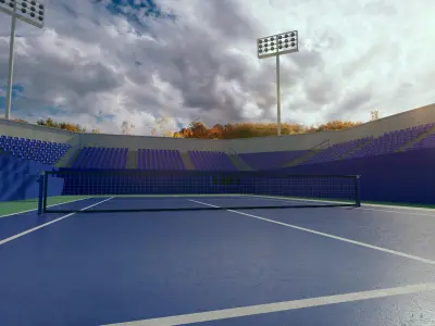 Tennis court 3D model