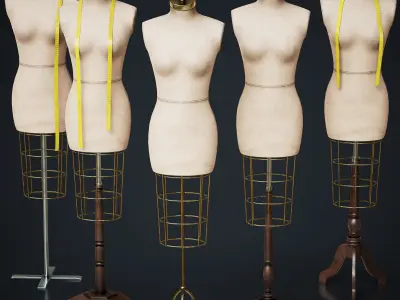 Tailor Manequin Low-poly 3D model
