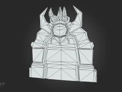 Demonic Gate of Doom Low-poly 3D model