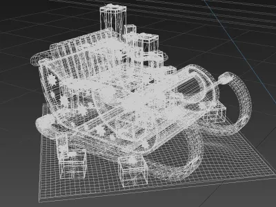 Santa Claus Sleigh 3D model