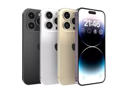 Apple iPhone 14 Pro Full Colors 3D model