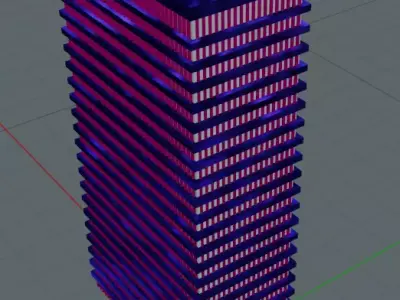 Tower 4 skyscraper Free 3D model