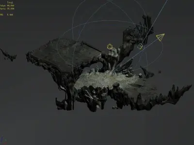 Magic Palace - mountain gravel 06 3D model