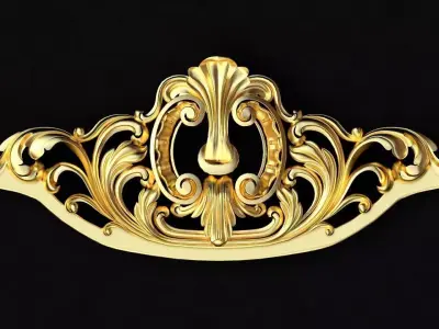 Central decor ornament for furniture 3D model 1112