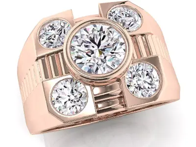 Small fancy mans ring 3D print model