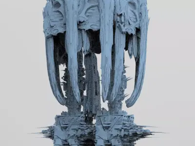 Sci Fi Starfish Pincer Claw Architecture 3  3D model