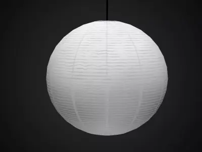 Rice Paper Pendant Lamp Low-poly 3D model