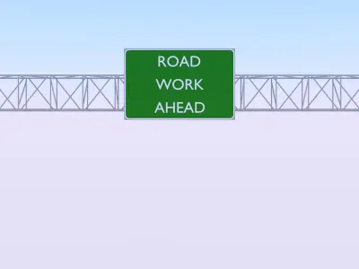 Highway sign 3D model