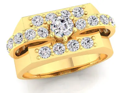 Small fancy mans ring 3D print model