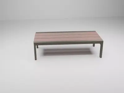 Bench01 Low-poly 3D model