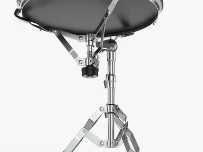Snare drum acoustic on stand 3D model