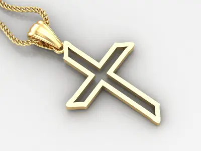 Cross Light Gold 4CP019 3DM STL 3D print model