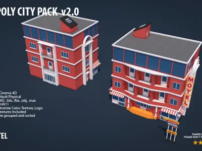 Low Poly City Pack 2 Low-poly 3D model