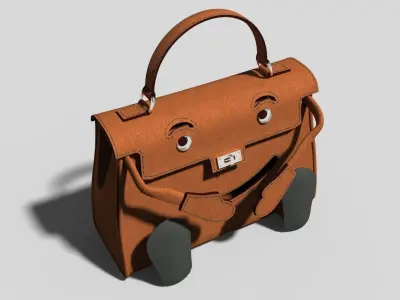 Hermes Kelly Doll Bag Low-poly 3D model