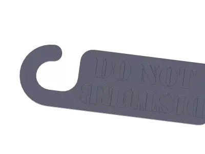 Do Not Disturb Door Hanger 3D print model