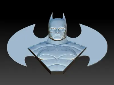 Batman 3D STL Model for CNC Router 3D model