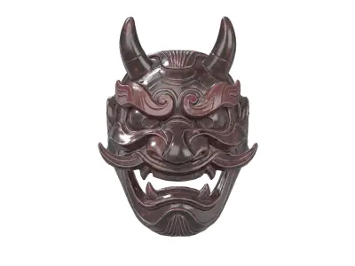 Japan Tengu Head v1 002 Low-poly 3D model