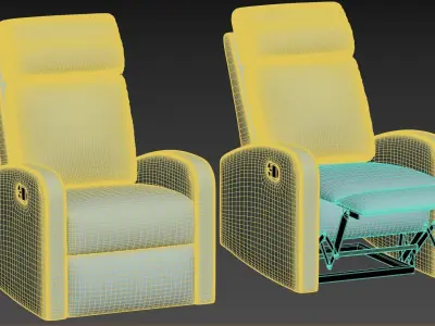 Reclinable armchair 3D model