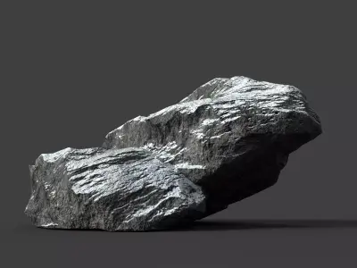 Snowy Rock 4-1 Low-poly 3D model