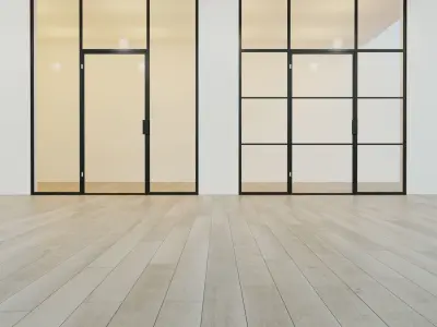 Glass partition door  Set 12 Low-poly 3D model