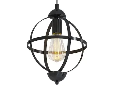 Black Globe Pendant 3D model