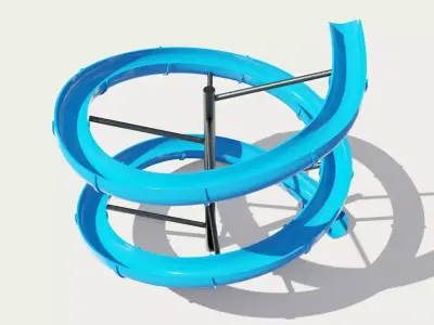 Water Slide 3D model Low-poly 3D model get