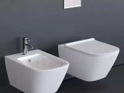 Ceramica Catalano Green Wall-hung WC Low-poly 3D model