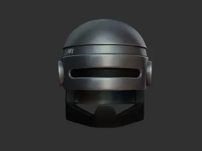 Robocop Classic Helmet - Sci-Fi Character Costume Low-poly 3D model