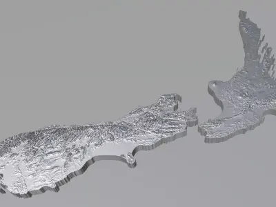 New Zealand Aotearoa Terrain Country 3D model