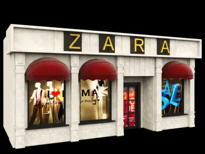ZARA DRESS- Store Facade Vol 01 3D model