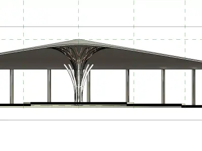 Circular Pavilion  - Revit Model Free 3D model