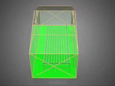 GARDEN HYDROPONIC AEROPONIC GREENHOUSE HOTHOUSE GLASSHOUSE FARM 3D model