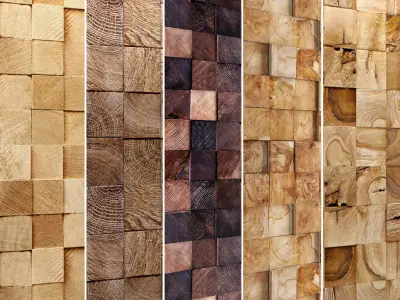 Wooden Mosaic Collection 3D model