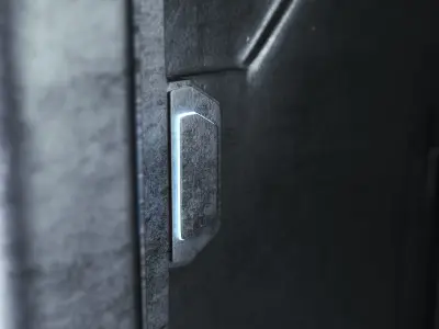 Sci-fi Space Ship Door 3D model 3D model