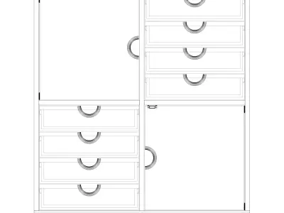 commode 5 storage cabinet with drawers 3D model