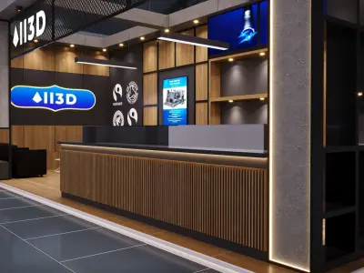 Exhibition Stand Stall  10X4 2 SIDE OPEN 3D model