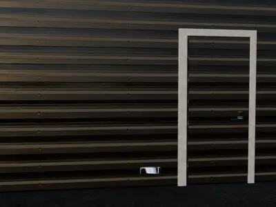 Modern Gray Warehouse 3D model