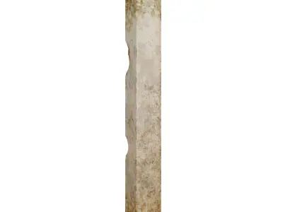 Damaged Column Low-poly 3D model