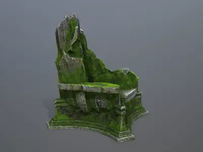 Throne  Low-poly 3D model