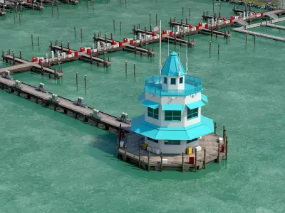 Floating Dock 3D model