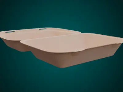 Large Cardboard paper - Disposable Container 3D model