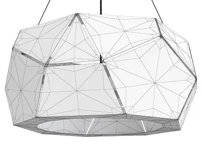 Volume squary chandelier Low-poly 3D model
