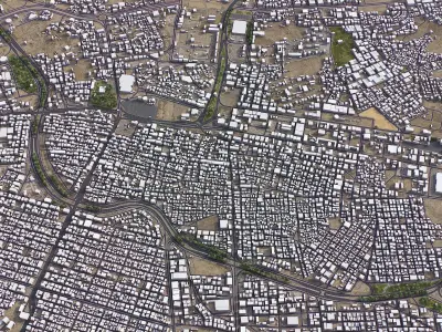 Taif - city Low-poly 3D model