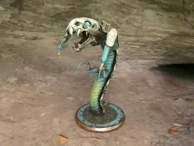 Lugworm statue of snake 3D model