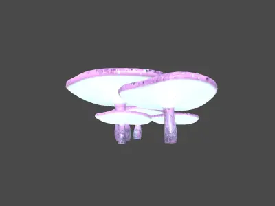 Fantasy Mushroom I01 Blue Purple - Scene Backdrop Design Low-poly 3D model
