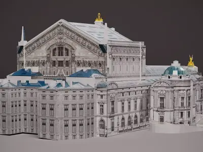 Opera garnier Low-poly 3D model