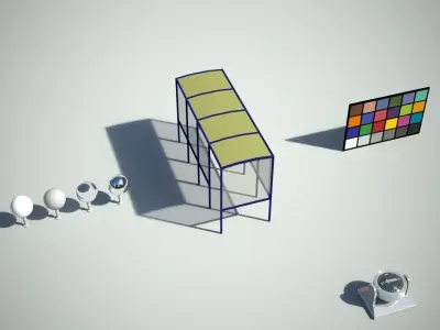 Smoking or Bus Shelter Low-poly 3D model