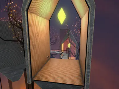 G0020 VR Virtual Reality space Mysterious Lights Low-poly 3D model