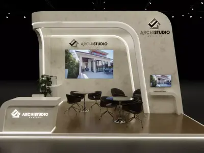 Exhibition booth design 6m x 6m 3D model 3D model