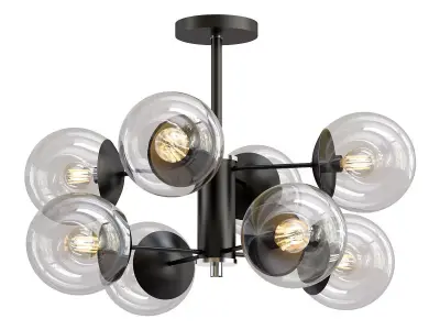seven-fires-eymi-sf3309-8c-mbk-cr six light chandelier with g... 3D model